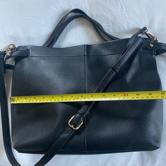 Black Vegan Leather Crossbody Bag - Picture 6 of 10